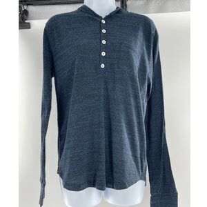 Threads 4 Thought size Medium 3/4 button front hoodie.